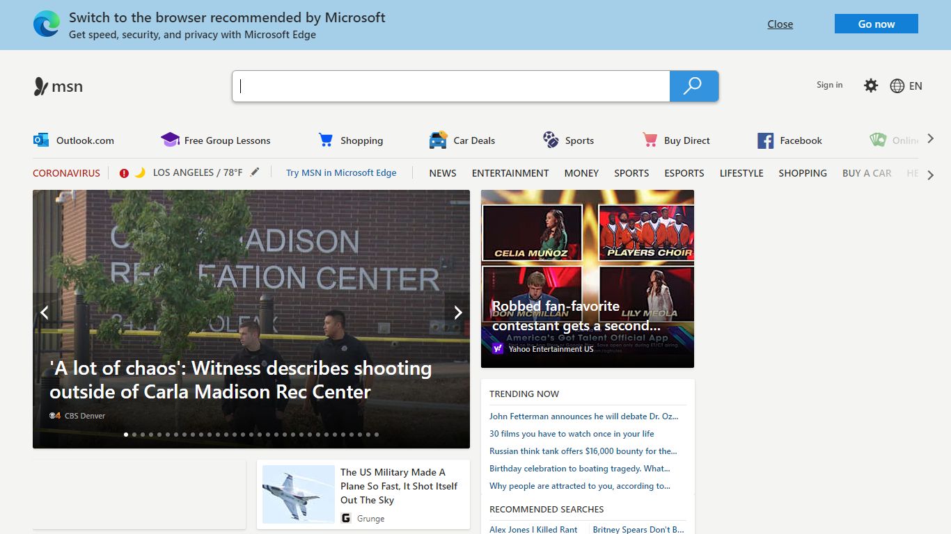 MSN | Outlook, Office, Skype, Bing, Breaking News, and Latest Videos